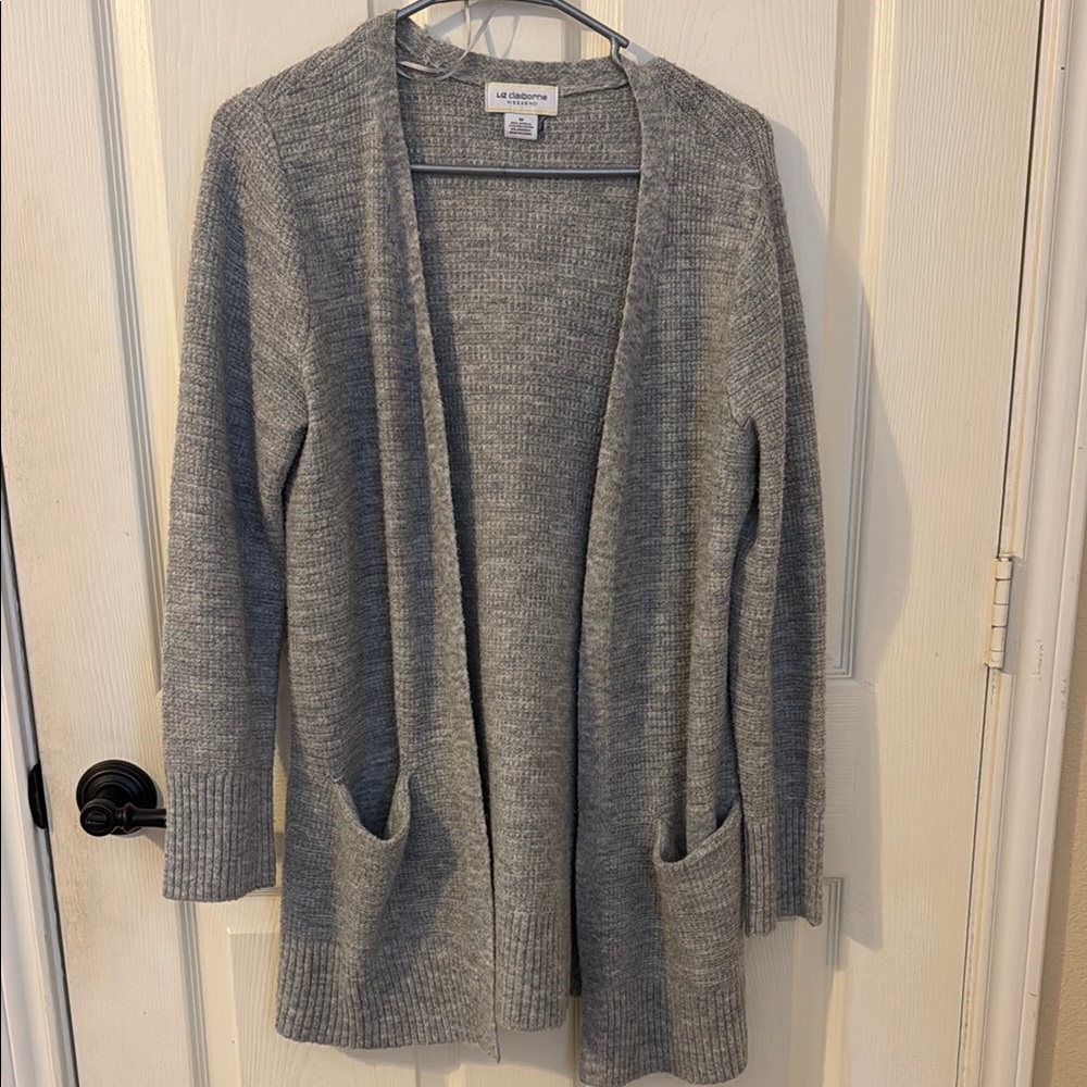 Gray Cardigan Sweater